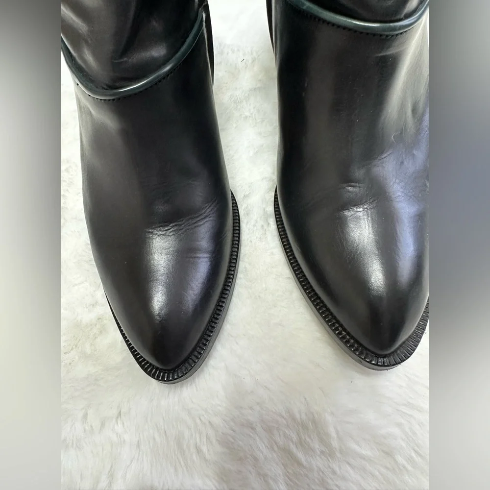 Alberto Fermani Black Leather Ankle Boots